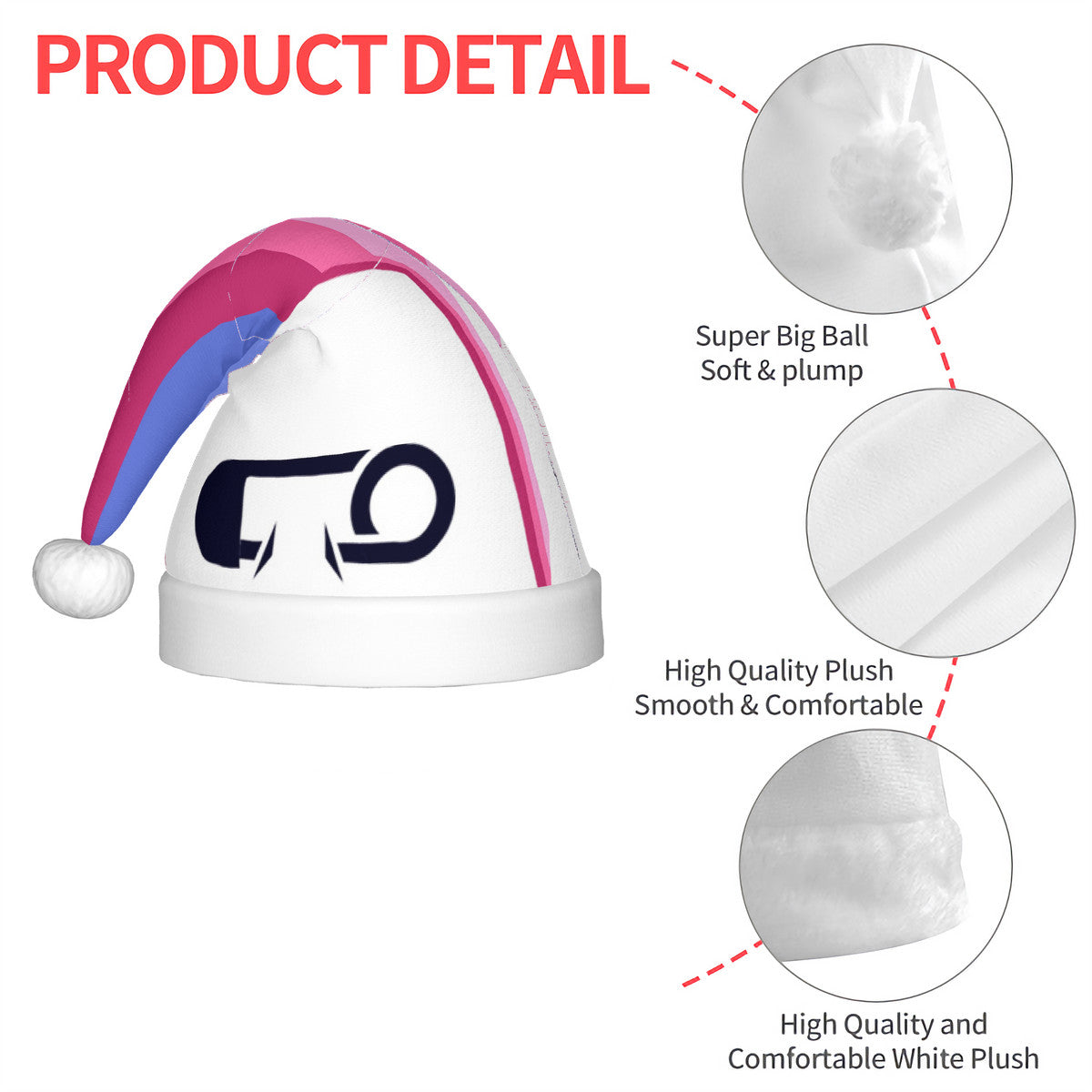 ABDL Pride Flag Adult Glowing Plush Holiday Hat