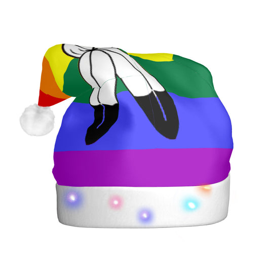Two-Spirit Pride Flag Adult Glowing Plush Holiday Hat