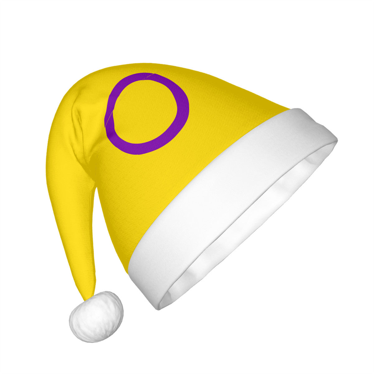 Intersex Pride Flag Adult Plush Holiday Hat