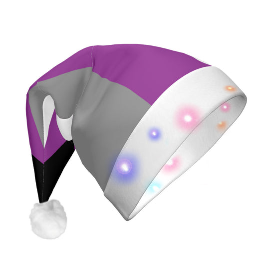 Demisexual Pride Flag Adult Glowing Plush Holiday Hat