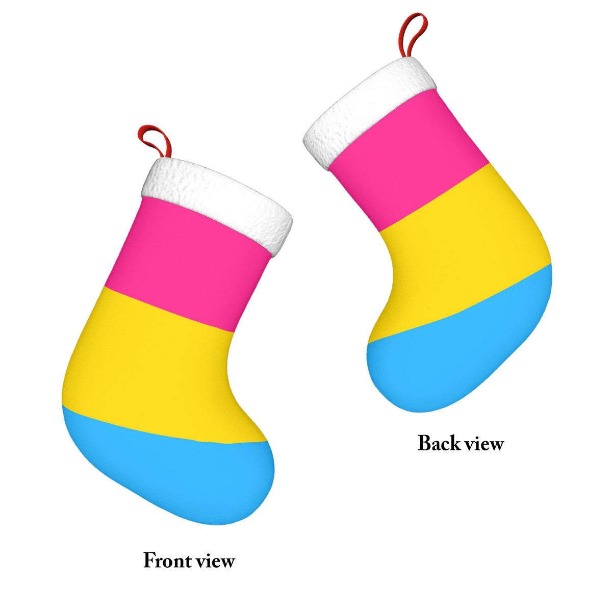 Pansexual Pride Flag Holiday Stocking 11" x 17.7"