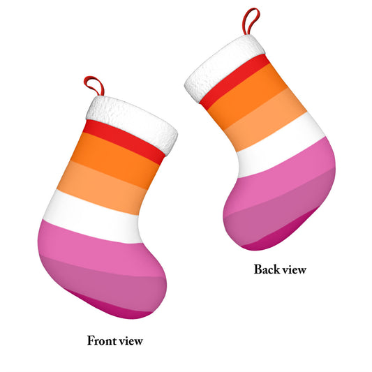 Lesbian Pride Flag Holiday Stocking 11" x 17.7"