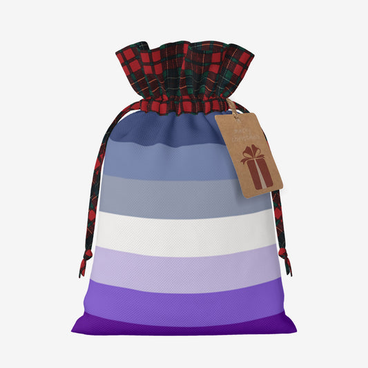 Butch Pride Flag (dorian-rutherford) Plaid Linen Drawstring Gift Bag - Multiple Sizes