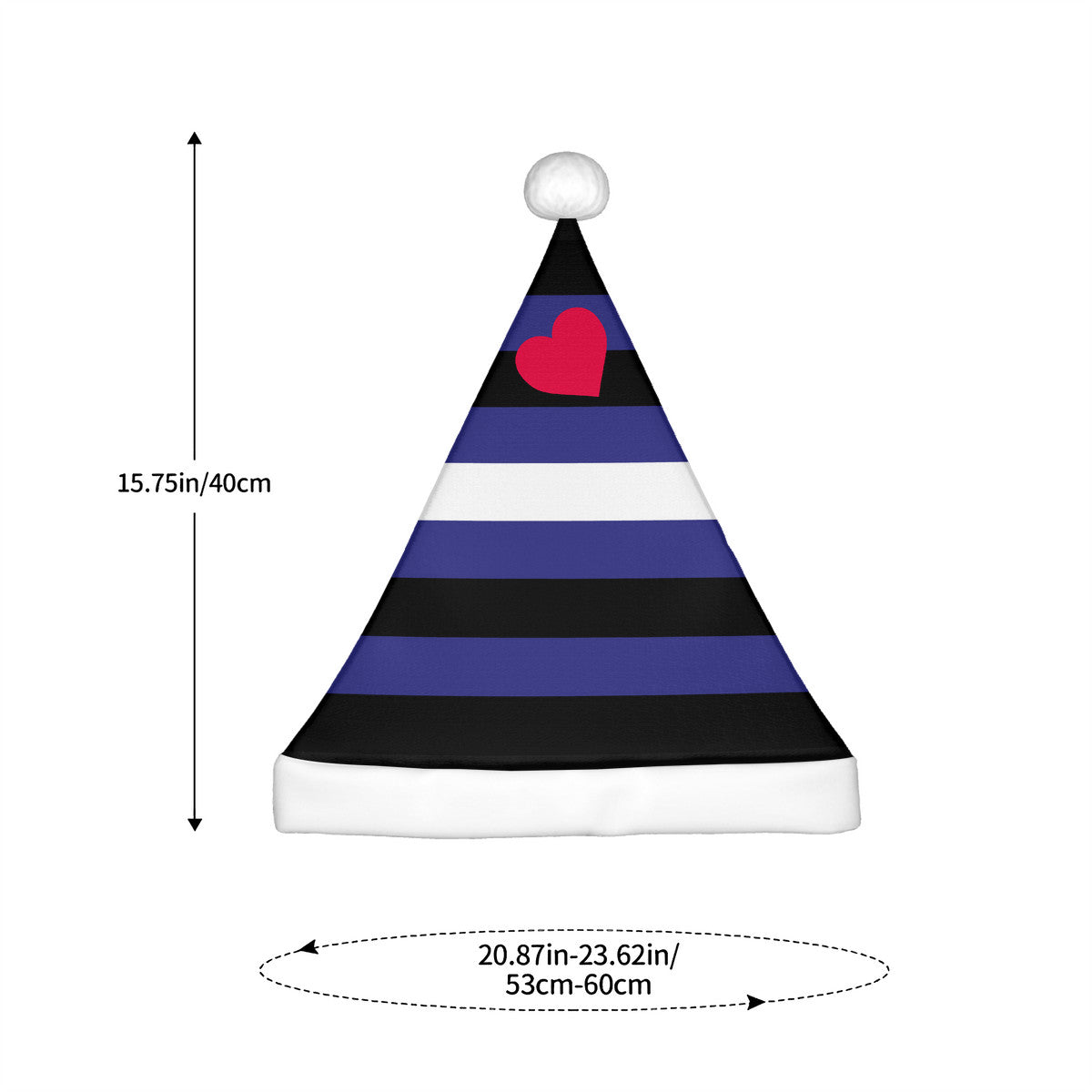 Leather Pride Flag Adult Glowing Plush Holiday Hat