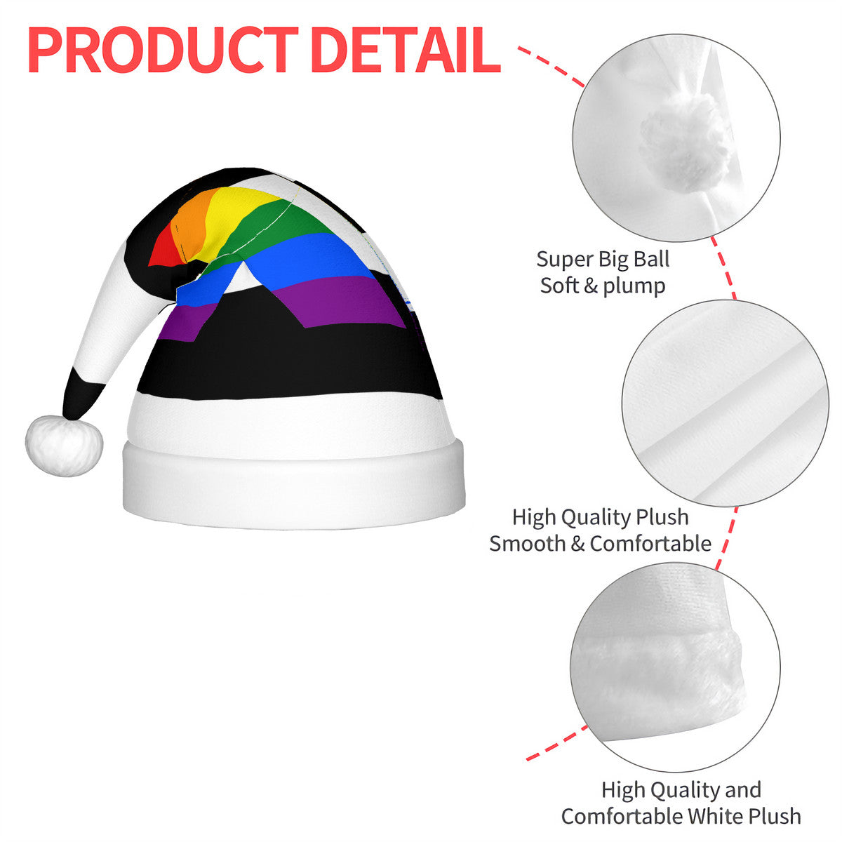 Straight Ally Pride Flag Adult Plush Holiday Hat