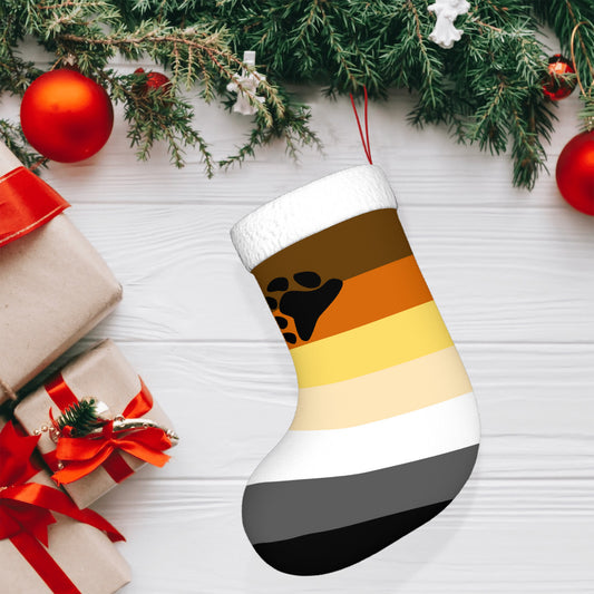 Bear Pride Flag Holiday Stocking 11" x 17.7"