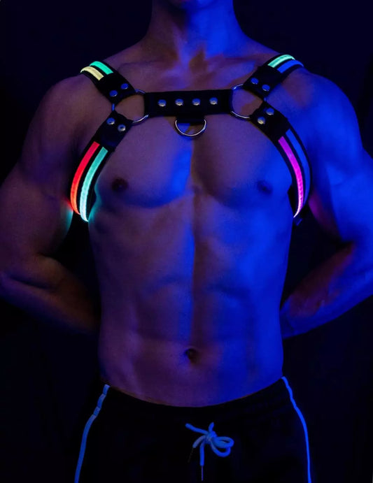 Harness Men Shoulder Belt - Light Stage Flashing Rechargeable