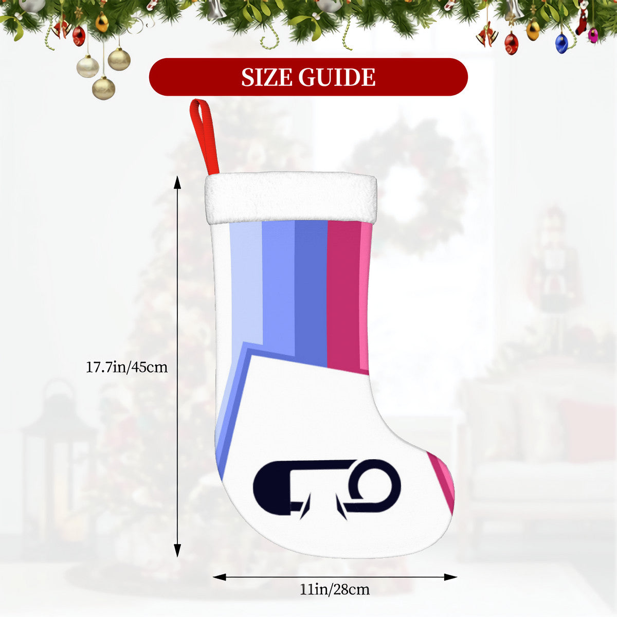 ABDL Pride Flag Holiday Stocking 11" x 17.7"