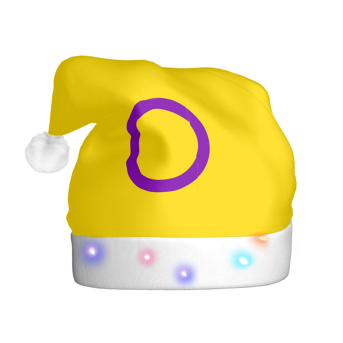 Intersex Pride Flag Adult Glowing Plush Holiday Hat