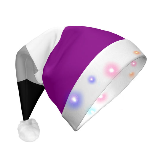 Asexual Pride Flag Adult Glowing Plush Holiday Hat
