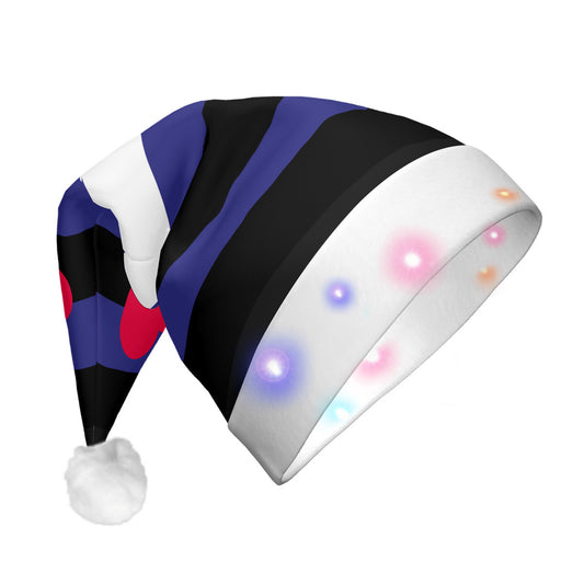 Leather Pride Flag Adult Glowing Plush Holiday Hat