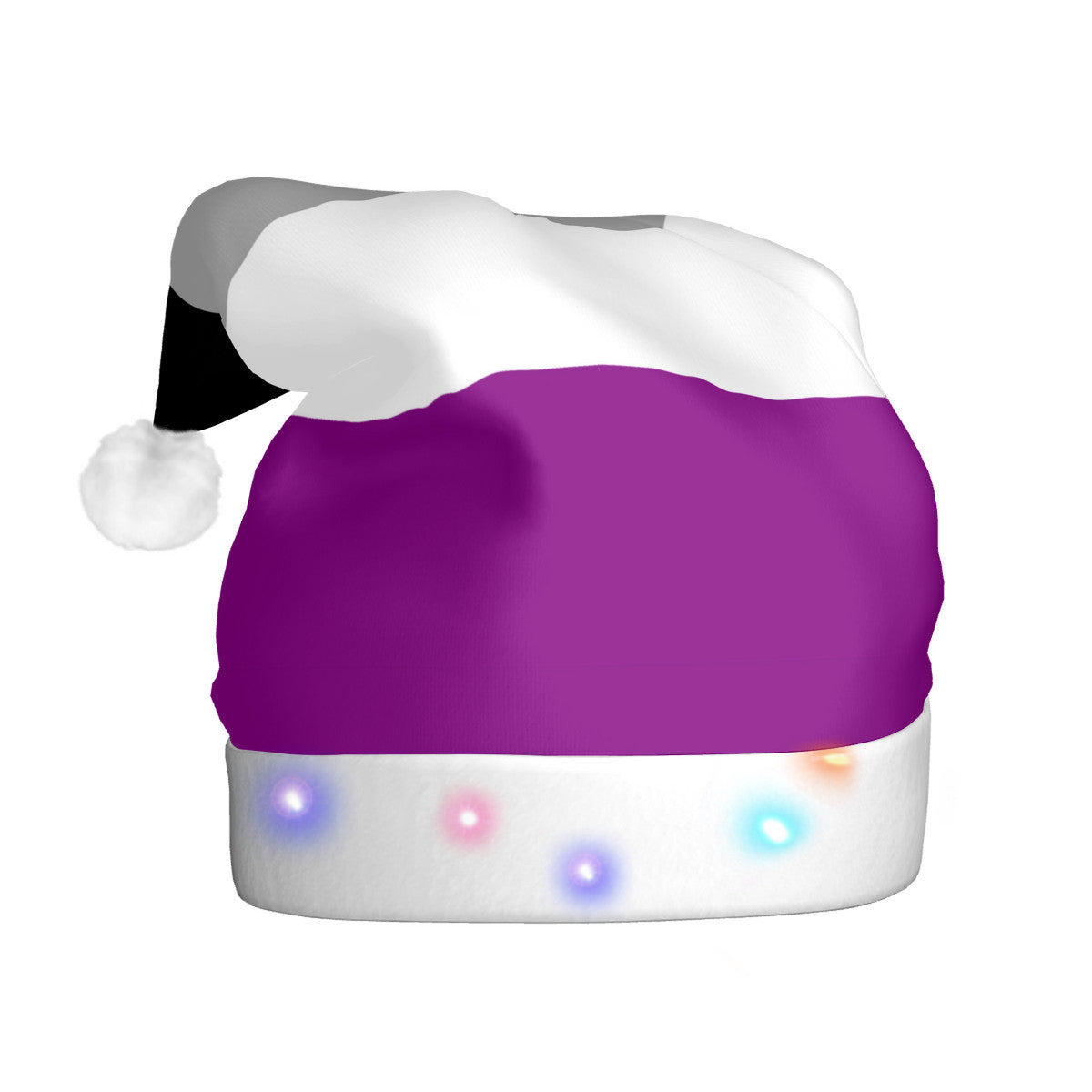 Asexual Pride Flag Adult Glowing Plush Holiday Hat