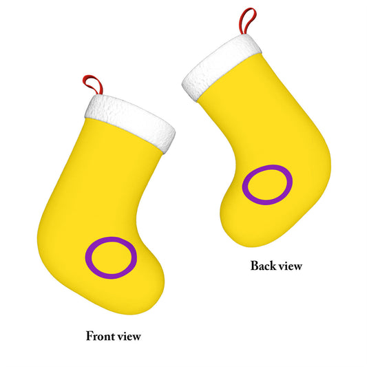 Intersex Pride Flag Holiday Stocking 11" x 17.7"