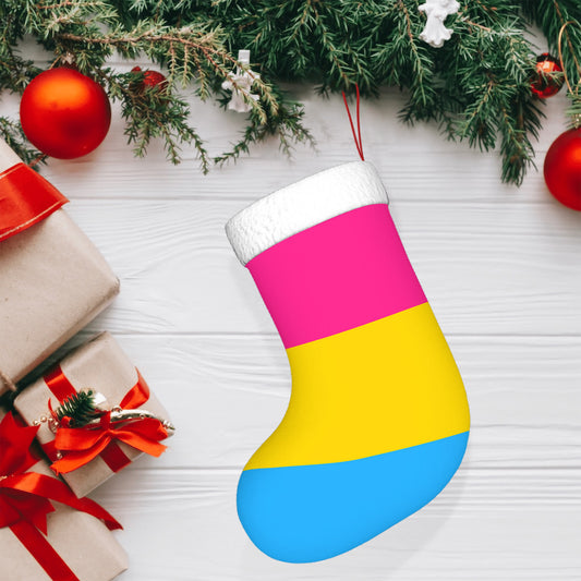 Pansexual Pride Flag Holiday Stocking 11" x 17.7"