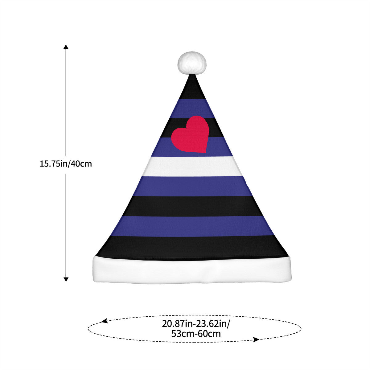 Leather Pride Flag Adult Plush Holiday Hat