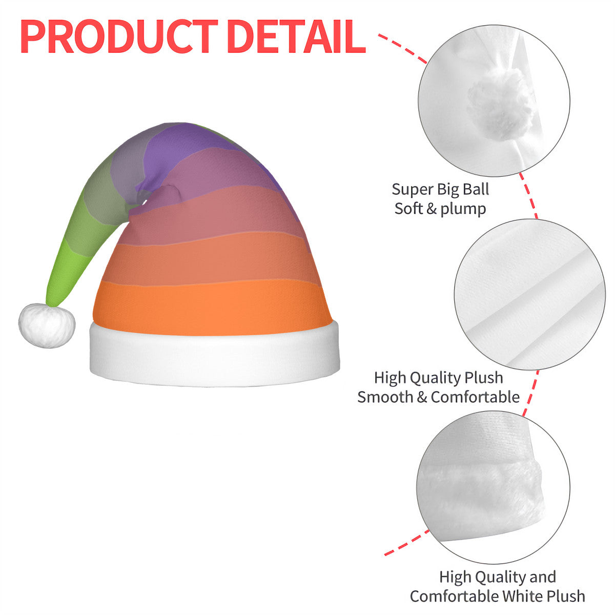 Aliagender Pride Flag Adult Plush Holiday Hat