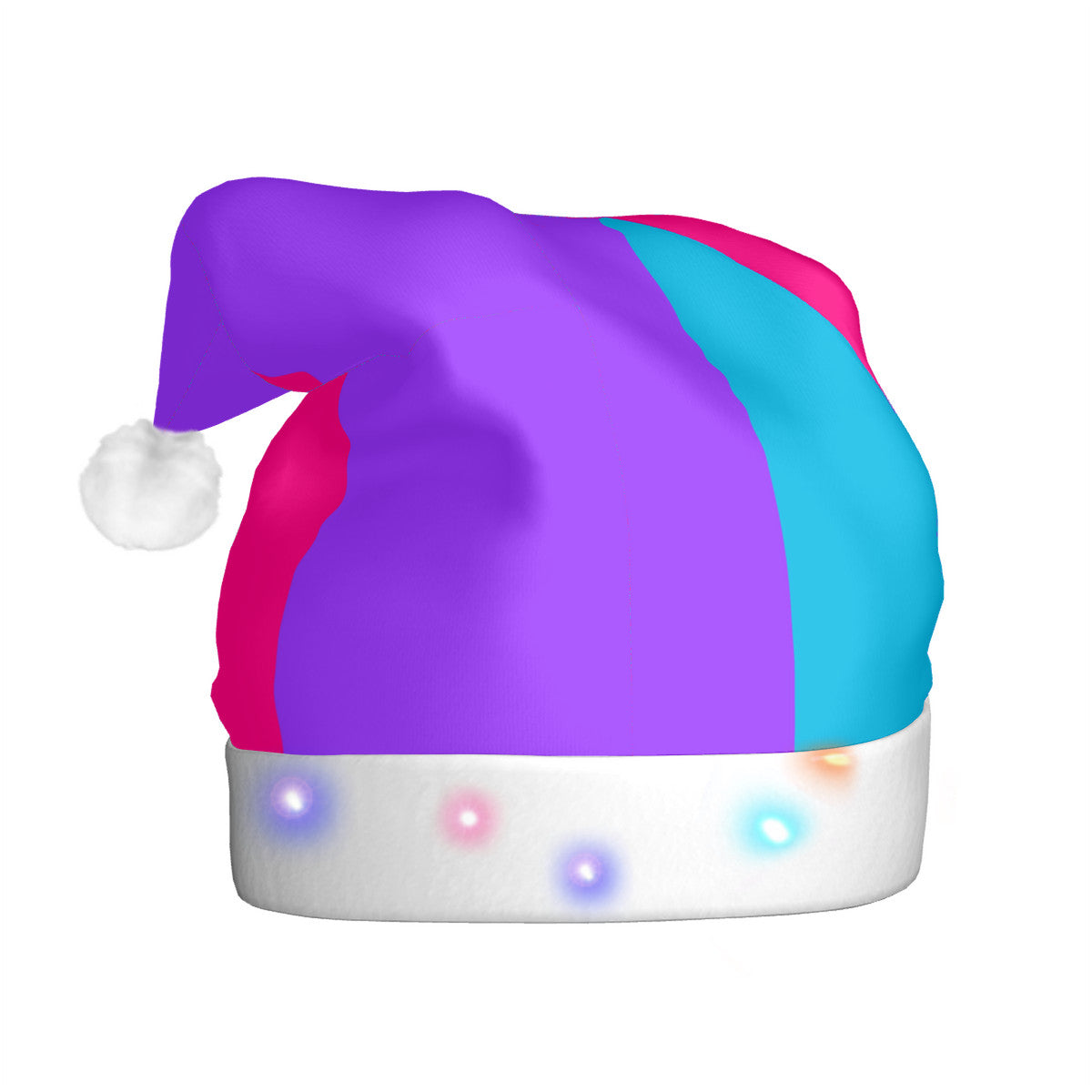 Androgyne Pride Flag Adult Glowing Plush Holiday Hat