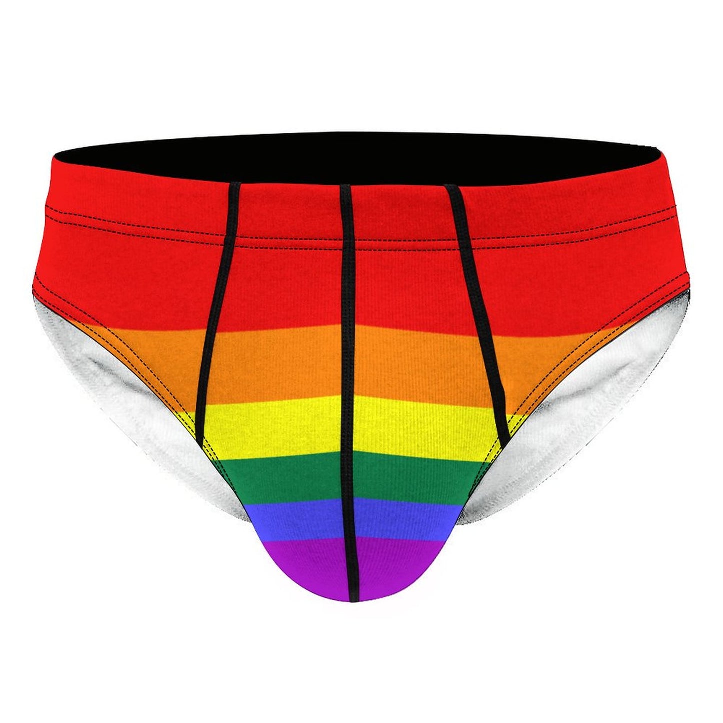 Rainbow Pride Flag Silk Briefs – Traditional Masculine Cut