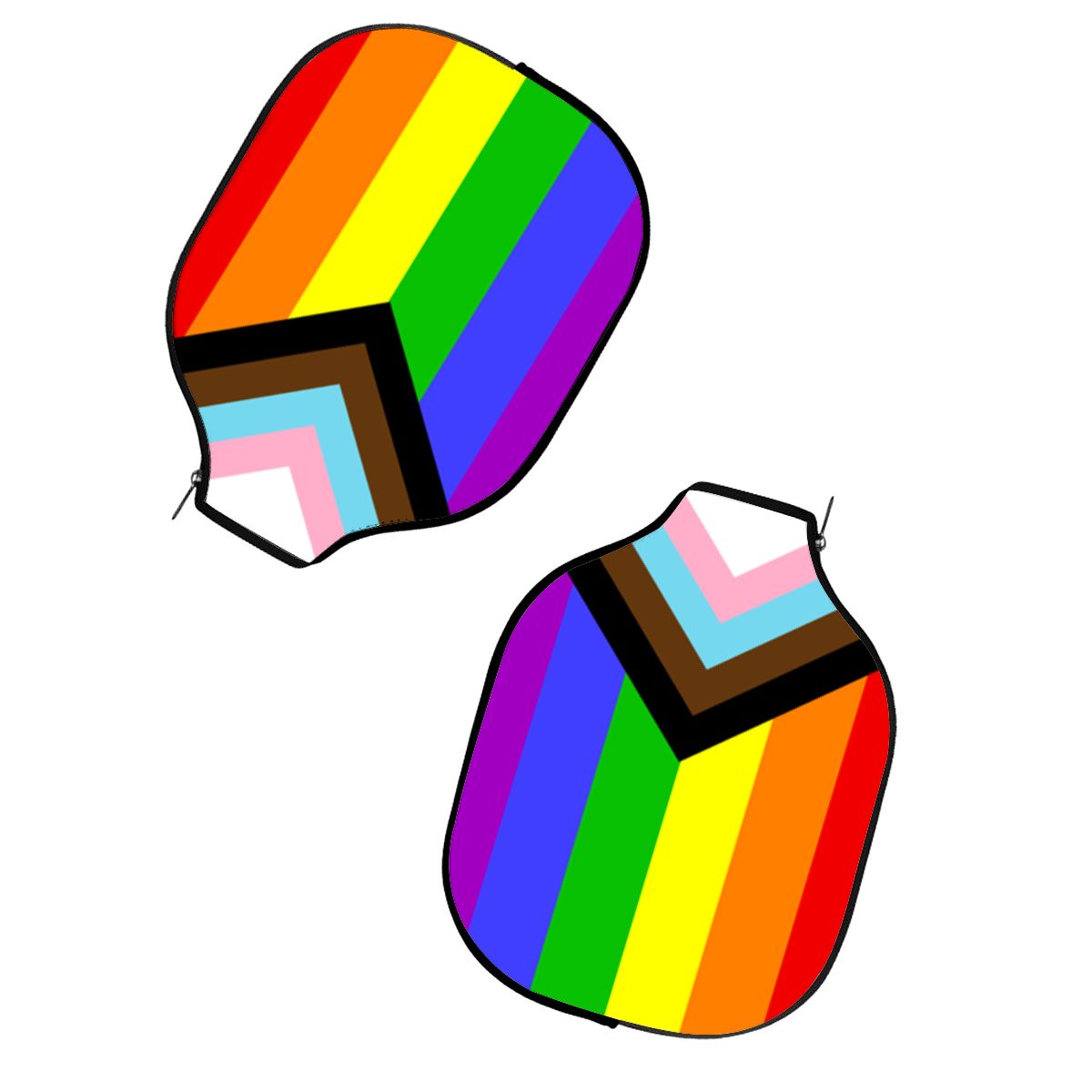 Progress Pride Flag Pickleball Paddle Cover