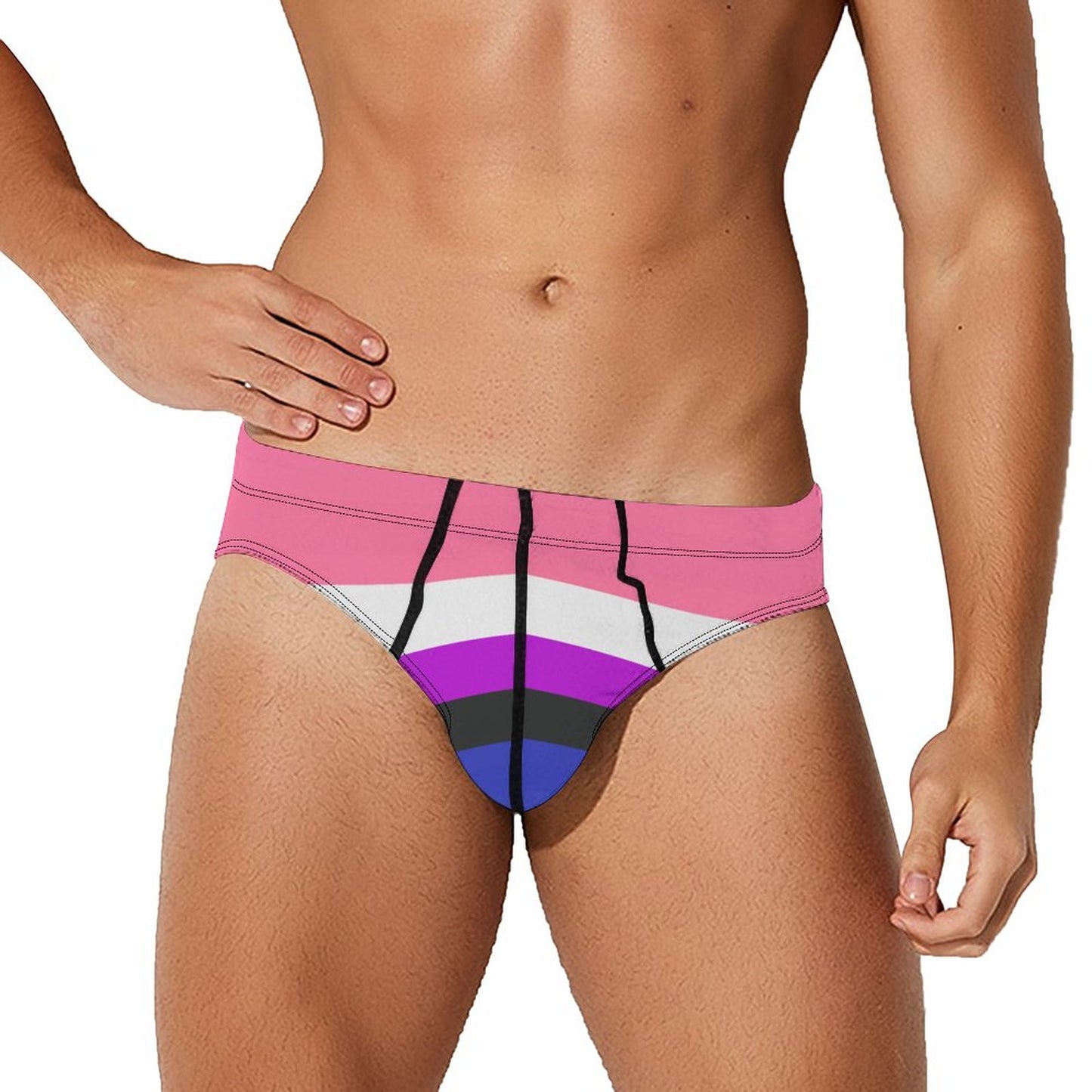 Genderfluid Pride Flag Briefs – Traditional Masculine Cut
