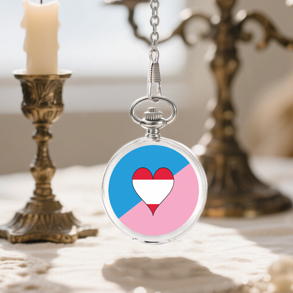 Age Play Fetish Pride Flag Round Pocket Watch