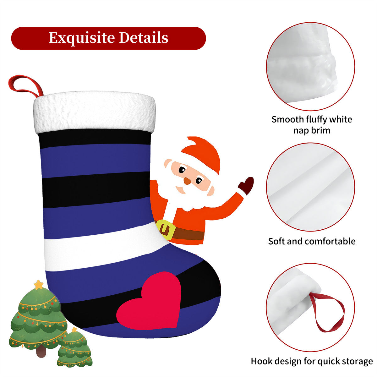 Leather Pride Flag Holiday Stocking 11" x 17.7"