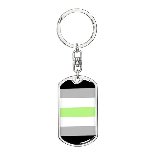 Agender Pride Flag Keychain