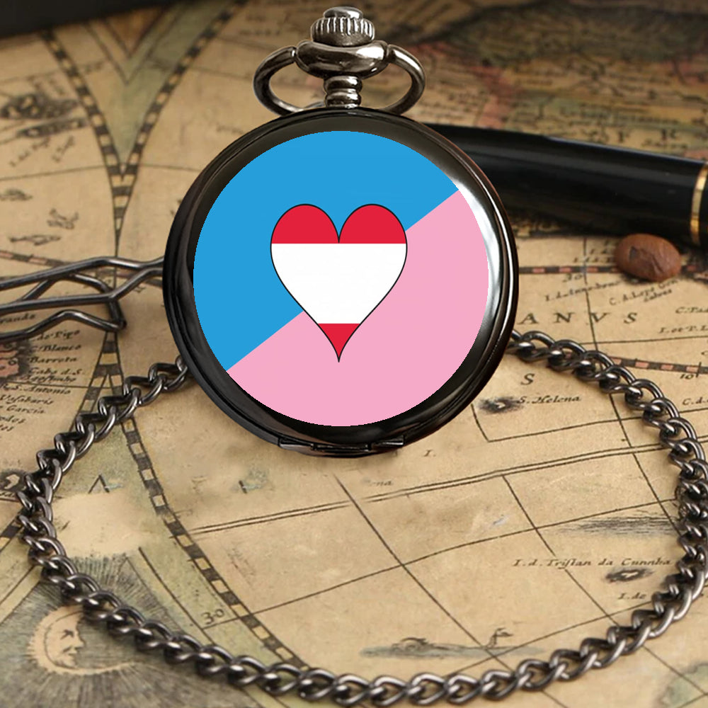 Age Play Fetish Pride Flag Round Pocket Watch