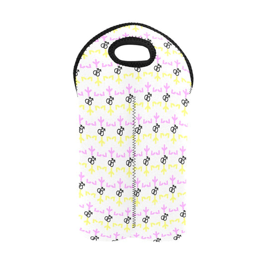 Twink Pride Flag Snowflake 2-Bottle Neoprene Wine Bag