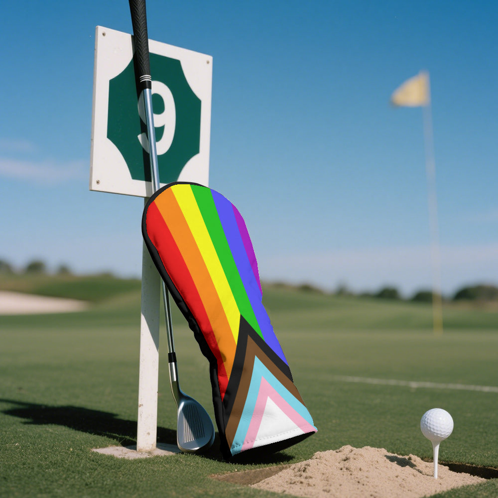 Progress Pride Flag Golf Clubs Head Cover - 13" x 6.7"