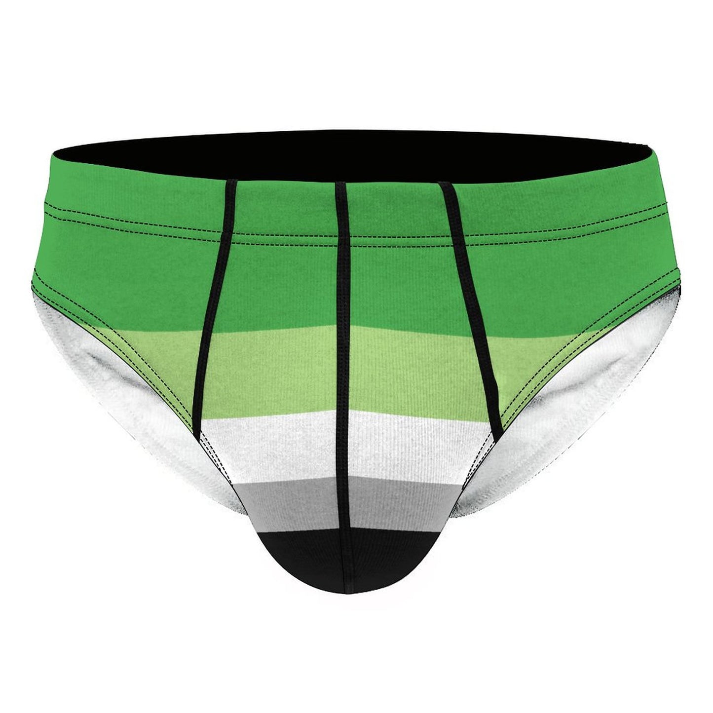 Aromantic Pride Flag Briefs – Traditional Masculine Cut