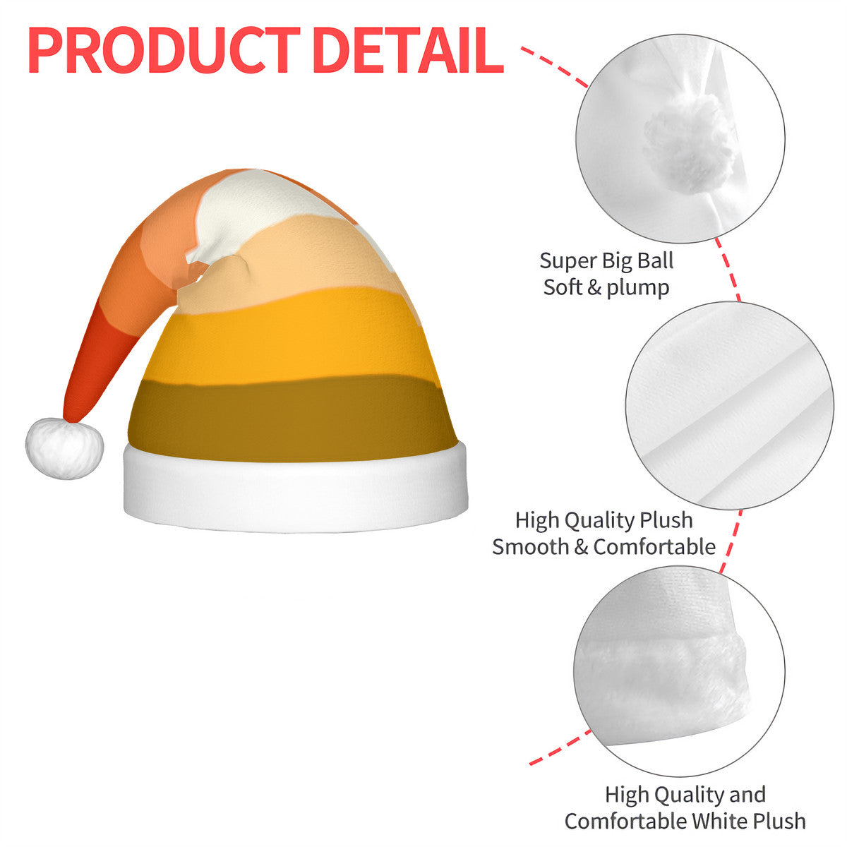 Butch Pride Flag (Mod Q) Adult Glowing Plush Holiday Hat