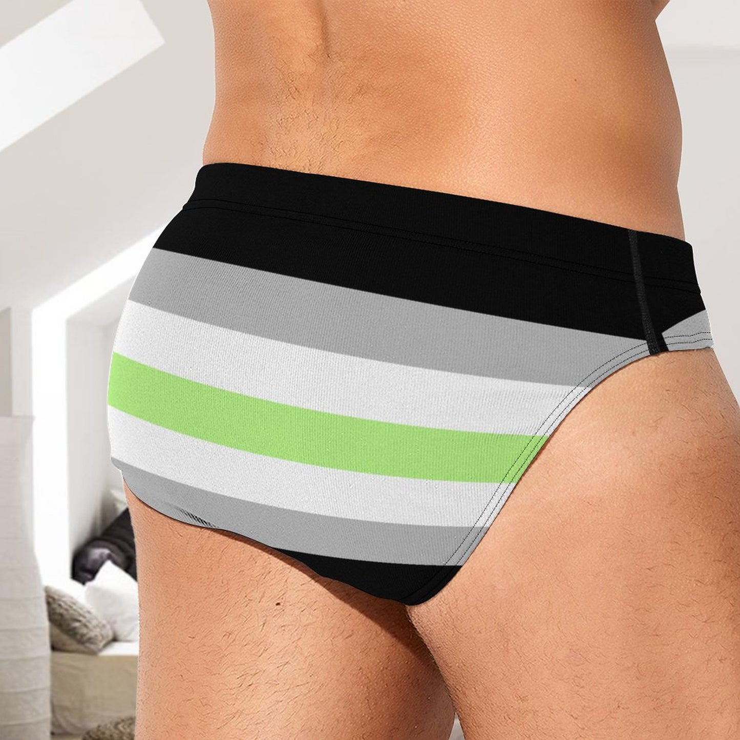 Agender Pride Flag Briefs – Traditional Masculine