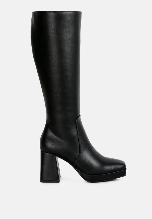 Bouts High Calf Block Heel Boots-0