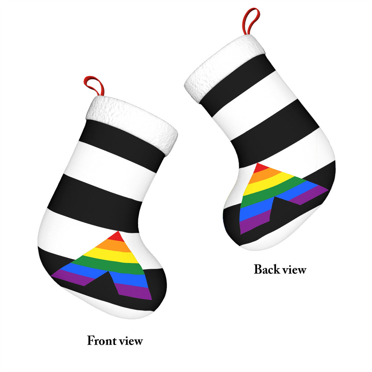 Straight Ally Pride Flag Holiday Stocking 11" x 17.7"