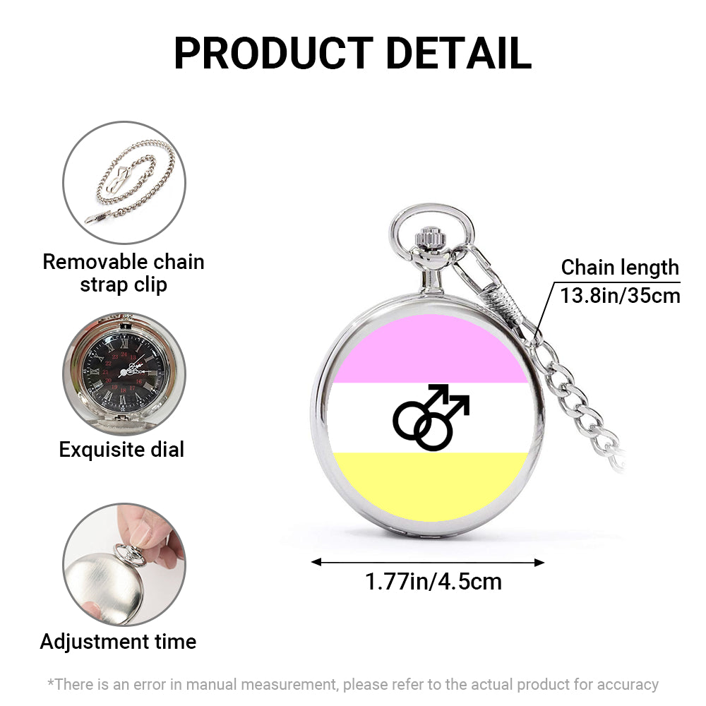 Twink Pride Flag Round Pocket Watch