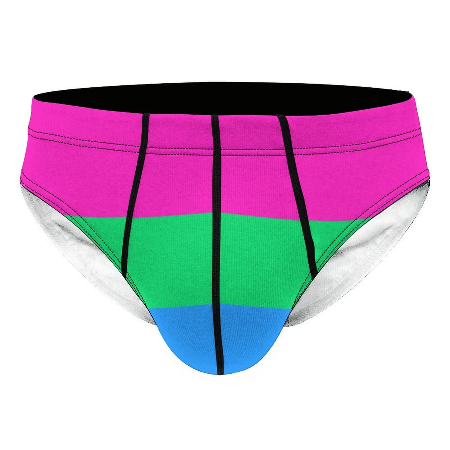 Polysexual Pride Flag Briefs – Traditional Masculine Cut