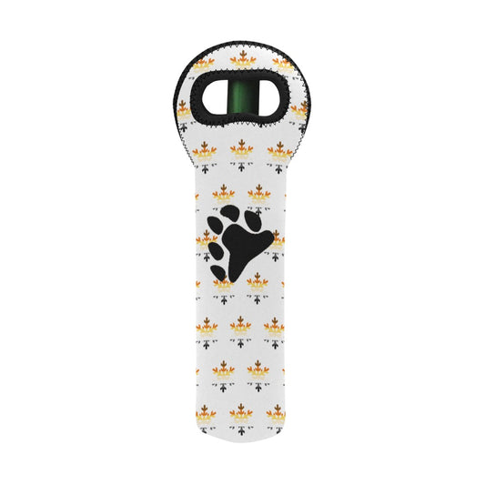 Bear Pride Flag Snowflake Neoprene Wine Bag