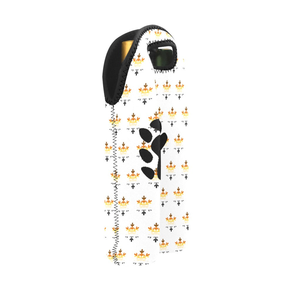 Bear Pride Flag Snowflake 2-Bottle Neoprene Wine Bag