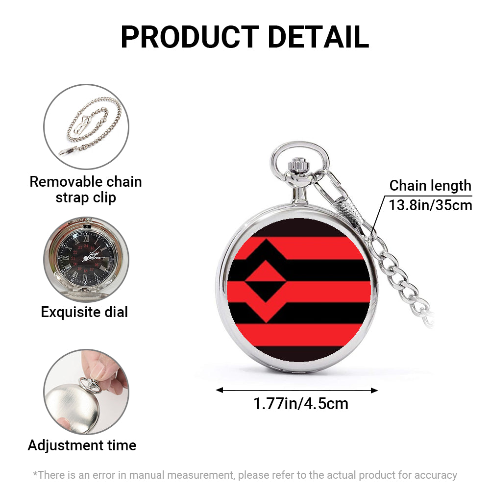 Fisting Fetish Pride Flag Round Pocket Watch