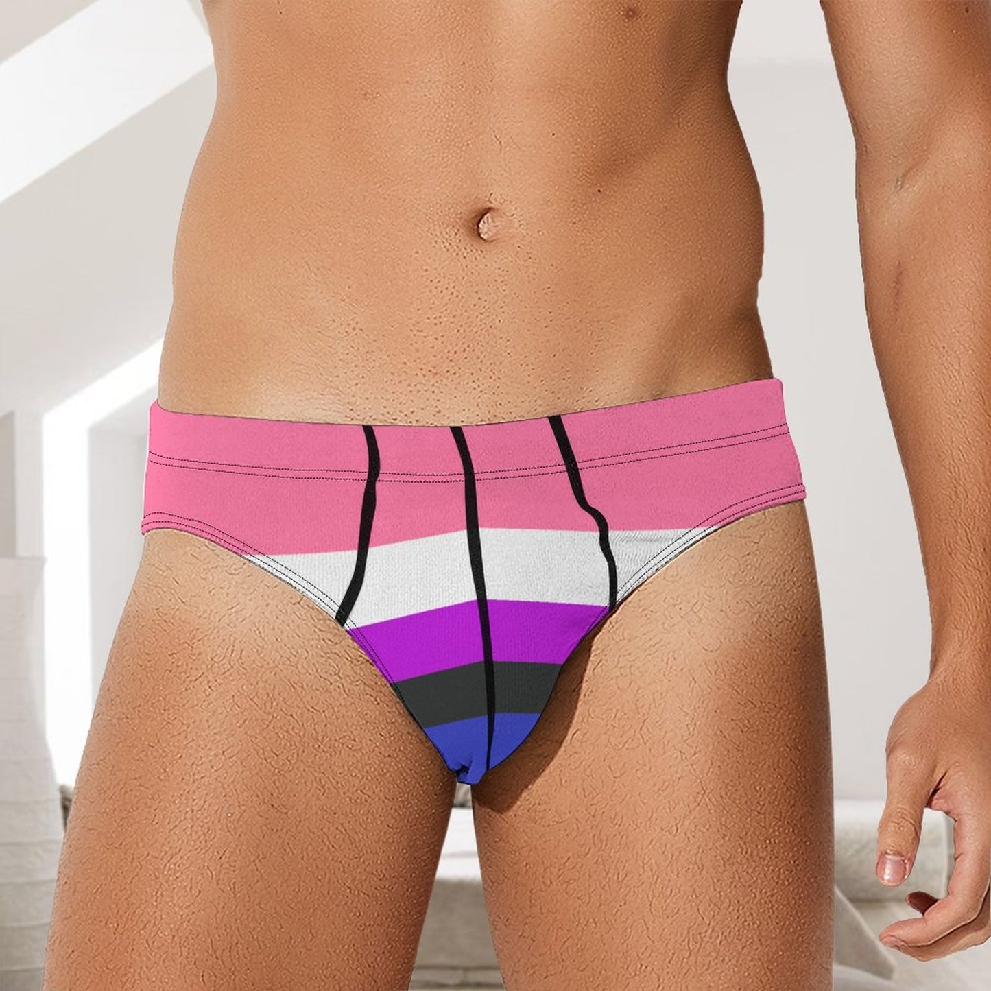 Genderfluid Pride Flag Briefs – Traditional Masculine Cut