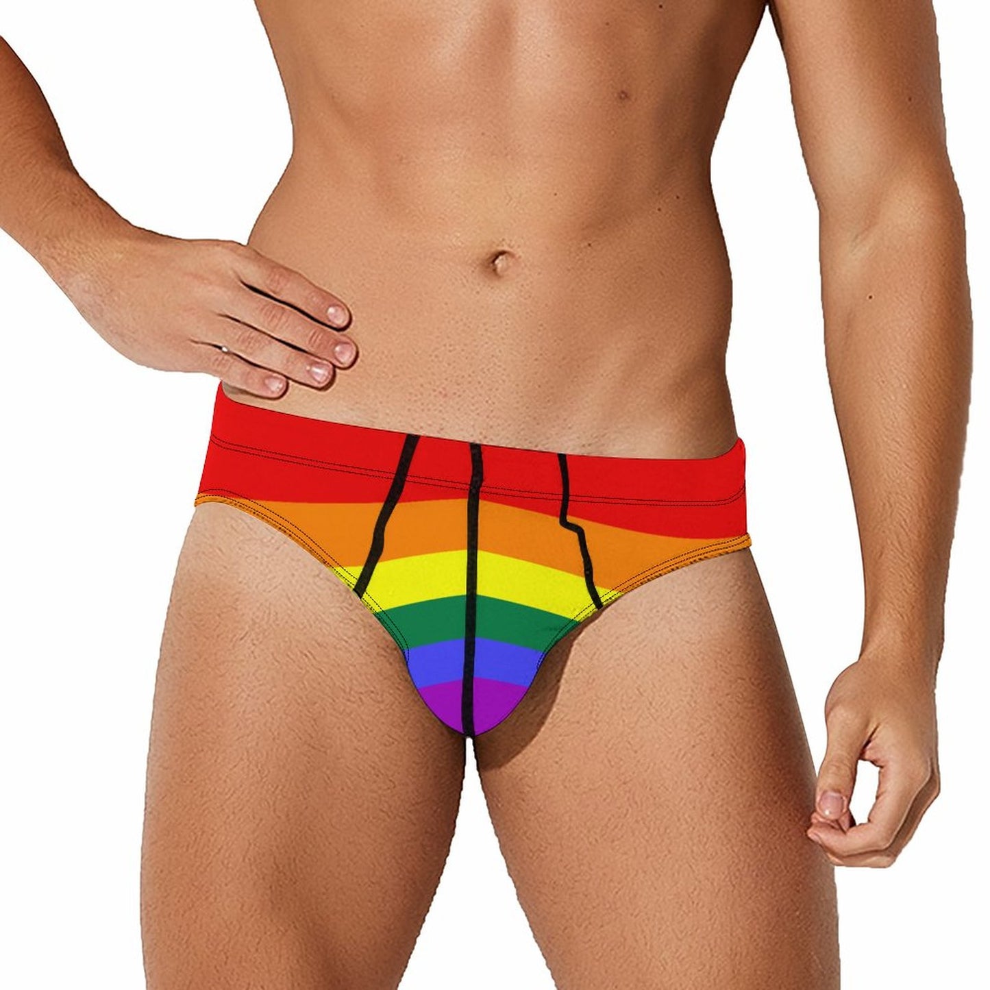 Two-Spirit Pride Flag Briefs – Traditional Masculine Cut