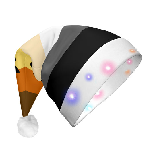 Bear Pride Flag Adult Glowing Plush Holiday Hat