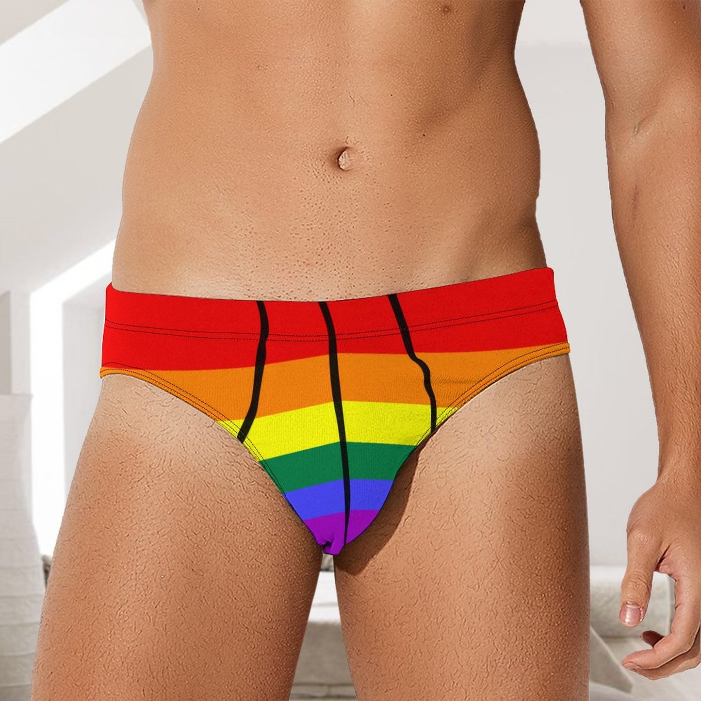 Two-Spirit Pride Flag Briefs – Traditional Masculine Cut