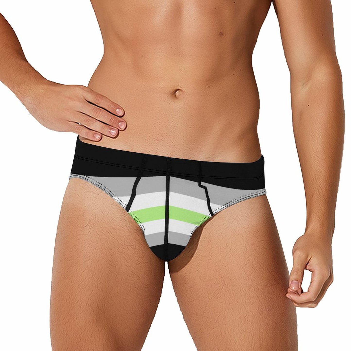 Agender Pride Flag Briefs – Traditional Masculine