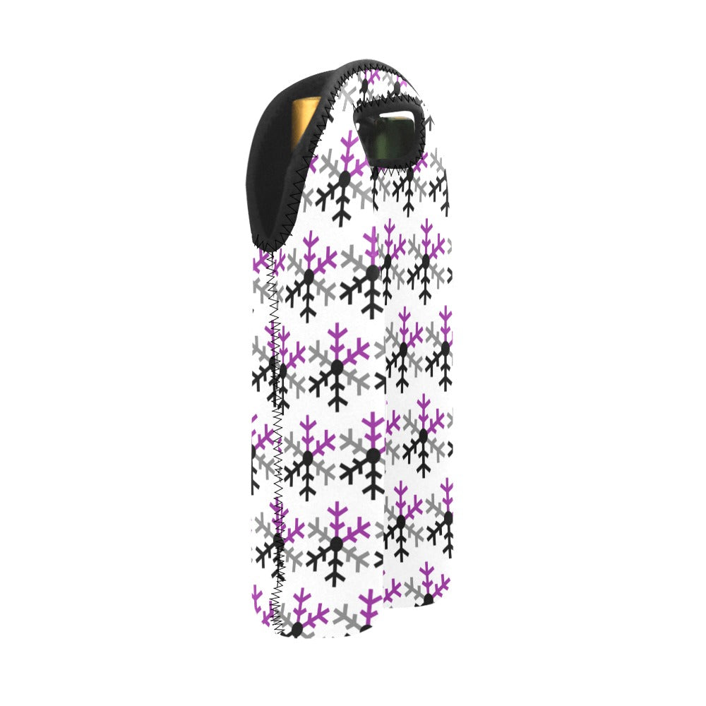 Demisexual Pride Flag Snowflake 2-Bottle Neoprene Wine Bag