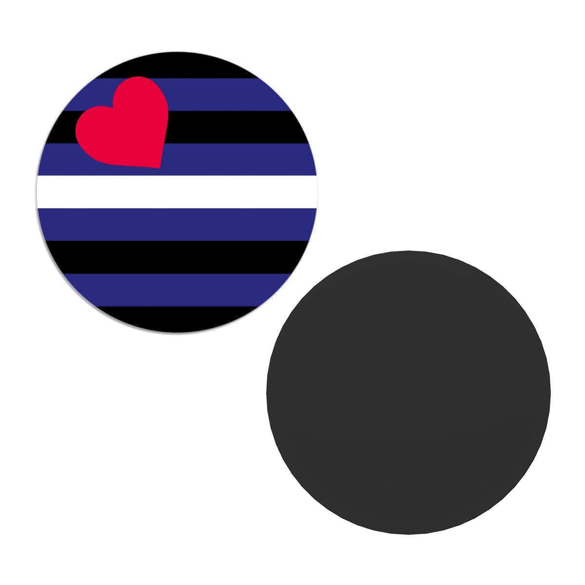 Leather Pride Flag Round Magnet