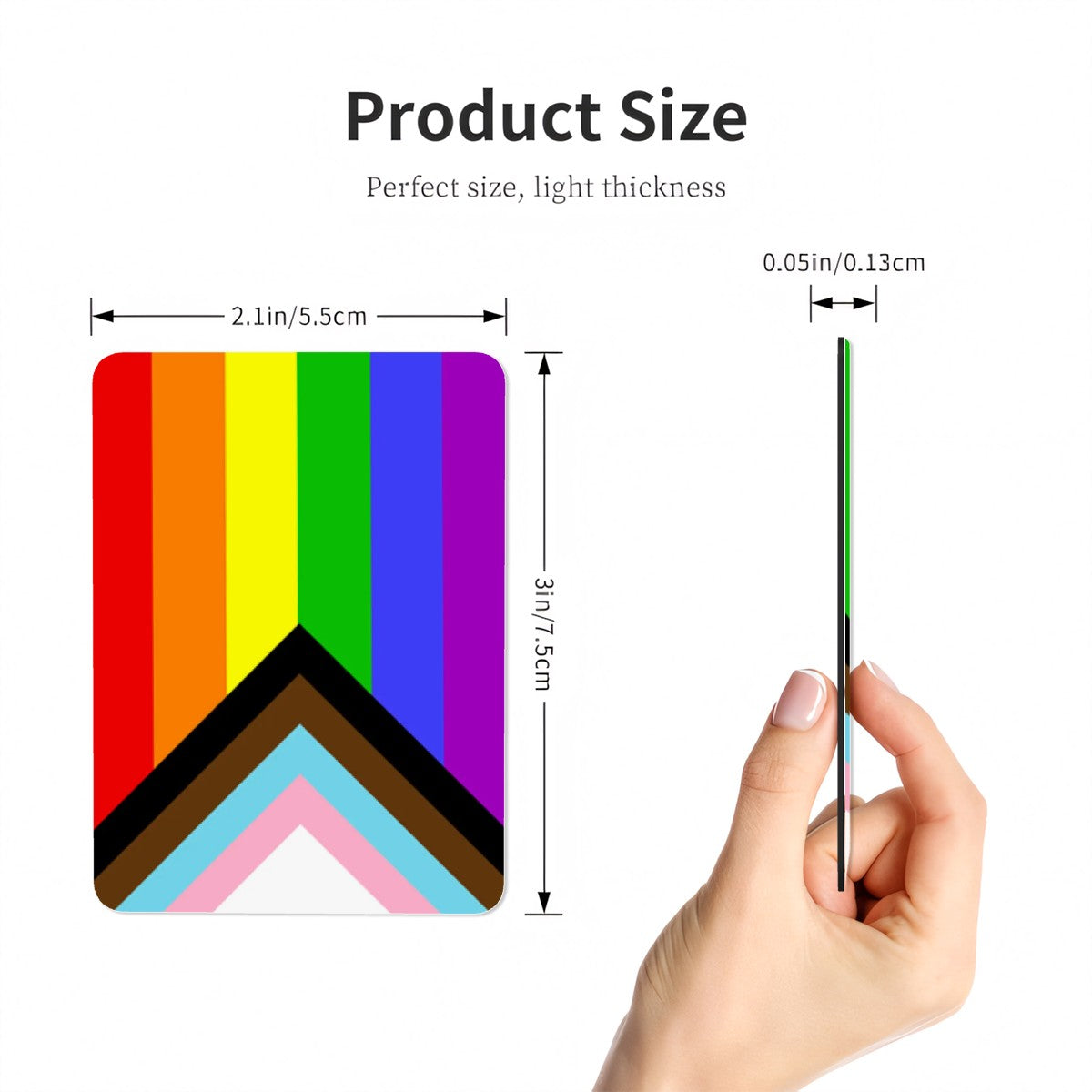 Progress Pride Flag Rectangle Magnet