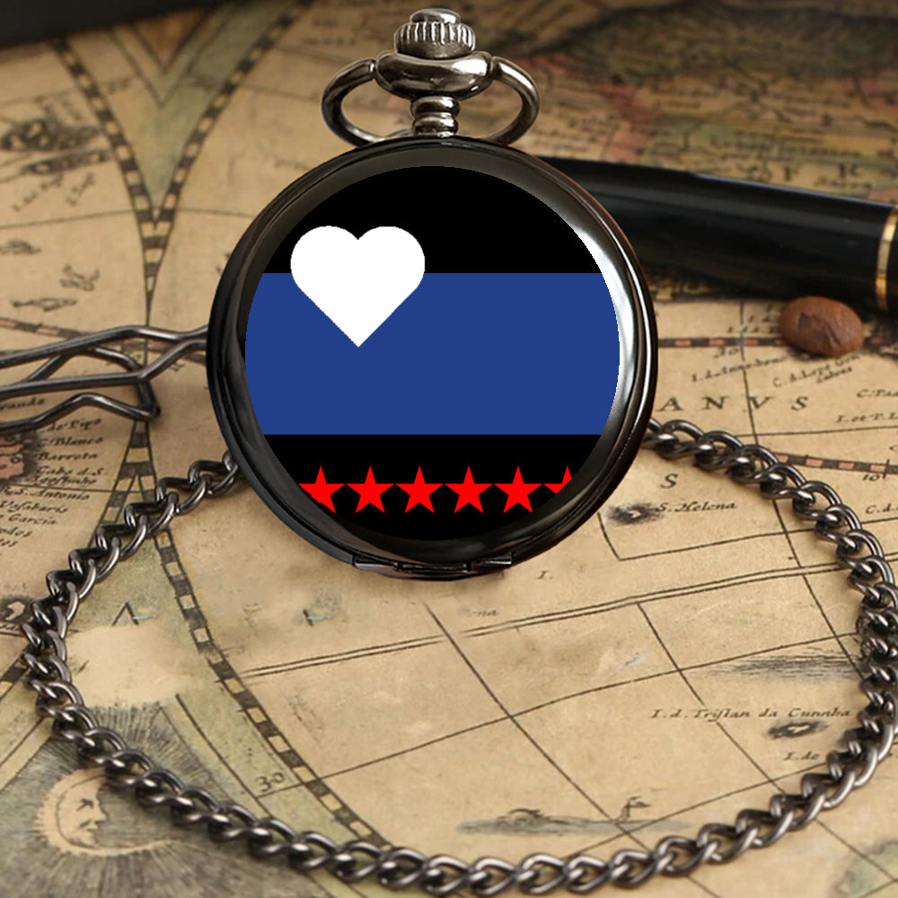 Foot Fetish Pride Flag Round Pocket Watch