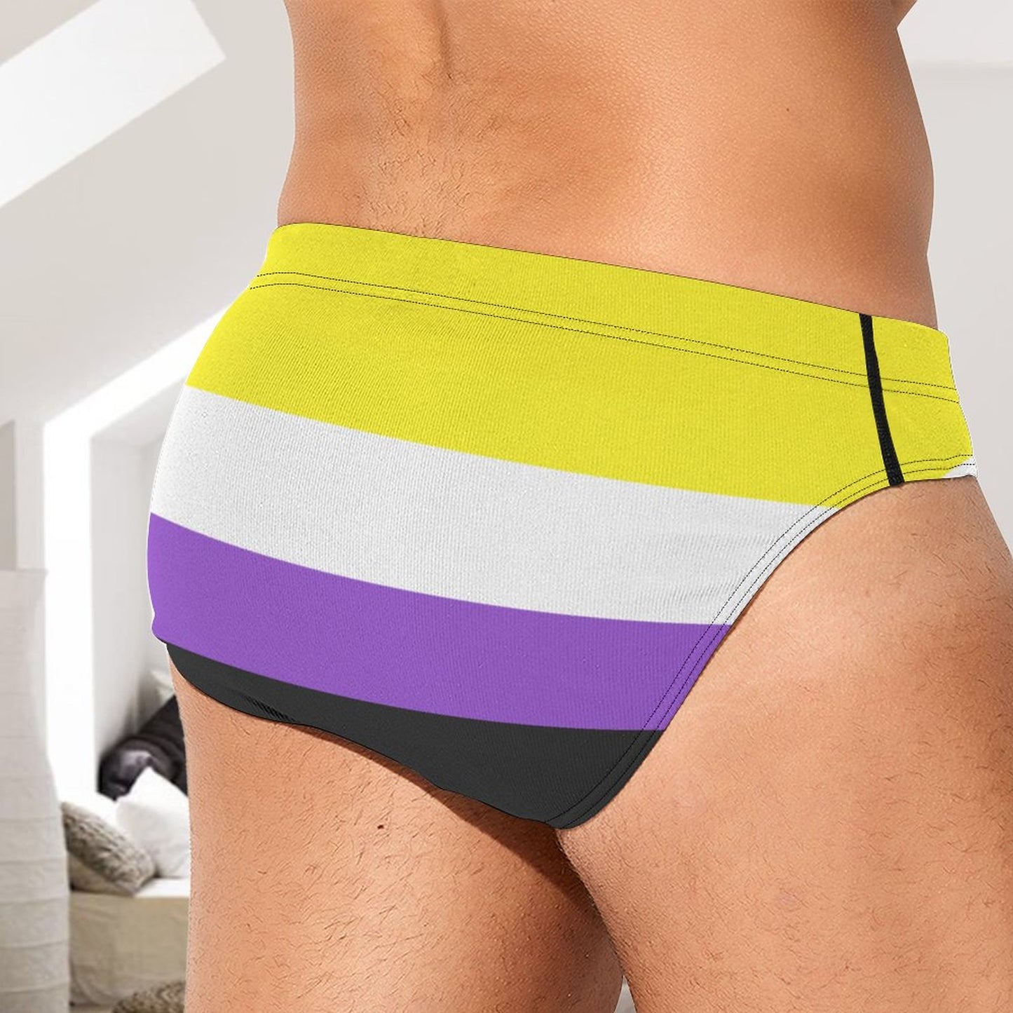 Non-Binary Pride Flag Briefs – Traditional Masculine Cut